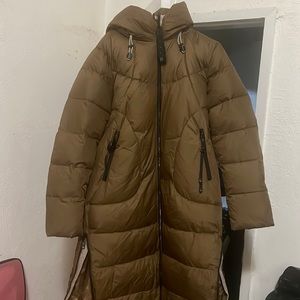 Brown puffer coat